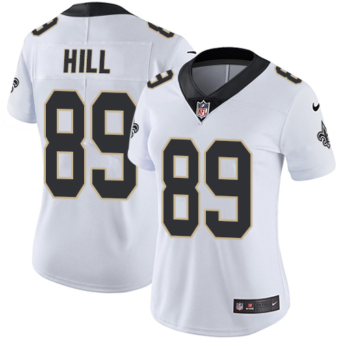 Nike Saints #89 Josh Hill White Women's Stitched NFL Vapor Untouchable Limited Jersey